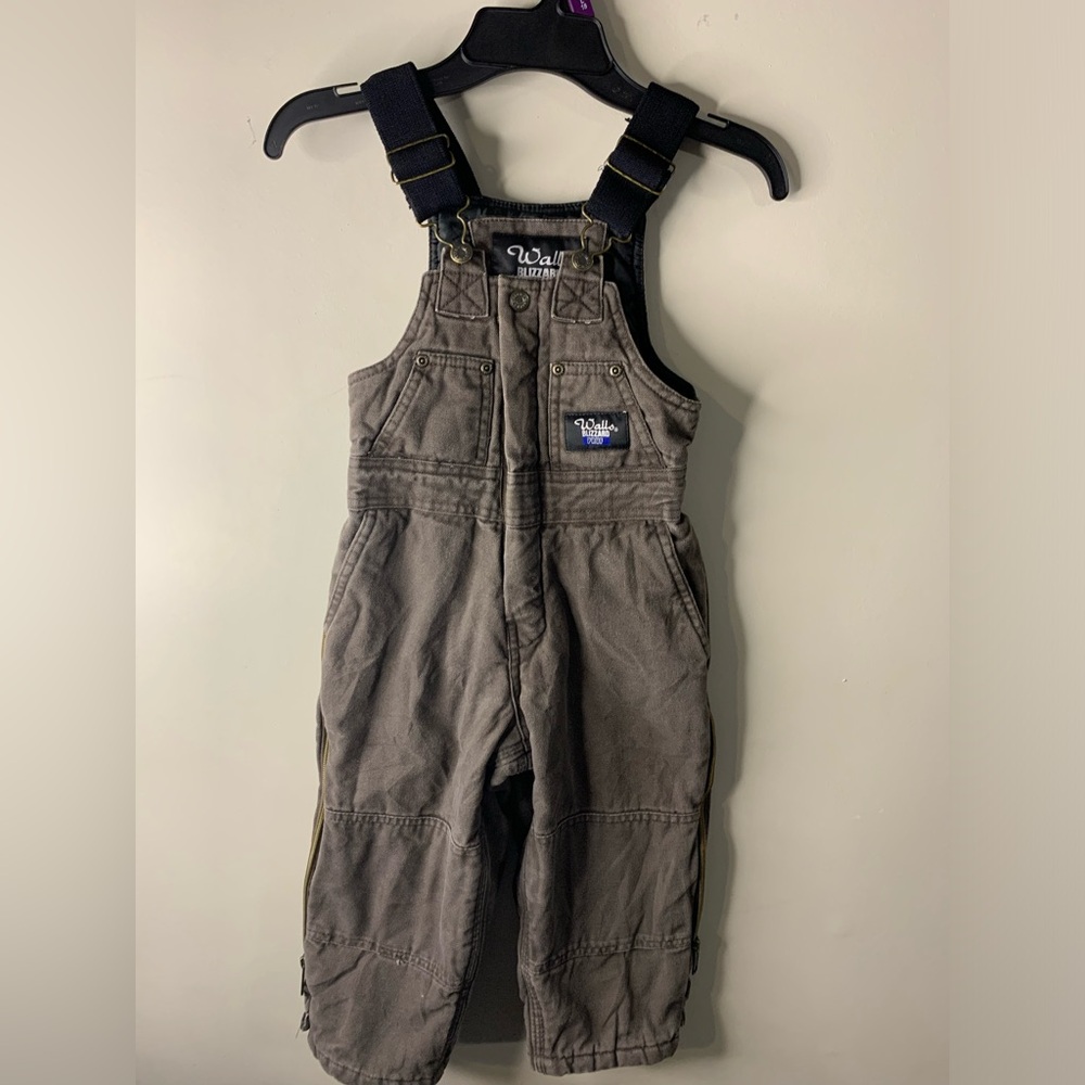 Kids Youth XS 4/5 Walls Blizzard Brown insulated bib Overalls